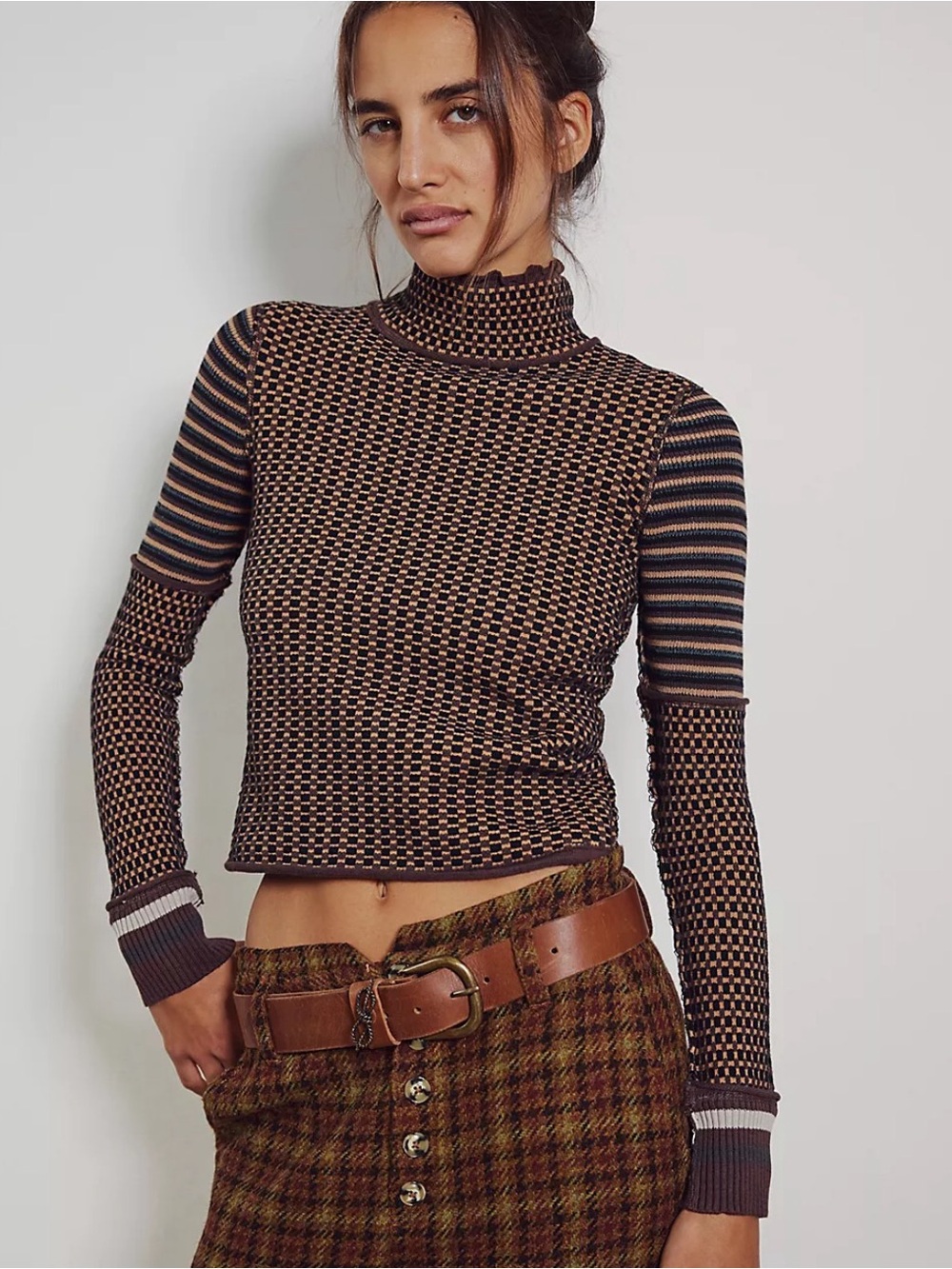 Free People We The Free Gamer Cuff Turtleneck Sweater